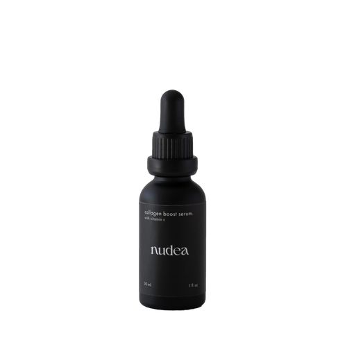 Nudea Skin Collagen Boost Serum with Vitamin C — functional clean beauty skincare from Australia. Toxin-free, hormone-friendly serum for brightening, firming and barrier repair.